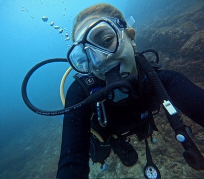 Happy diver during a fun dive off the coast of Guanacaste- The Best Scuba Diving in Costa Rica